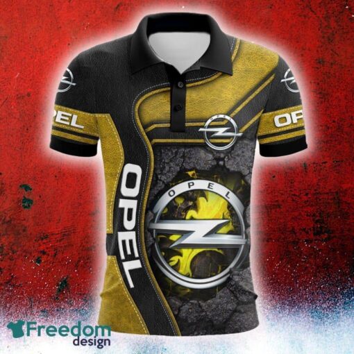 Car Racing Opel Logo Hidden Truck Leather Pattern 3D Polo Shirt - Car Racing Opel Logo Hidden Truck Leather Pattern 3D Polo Shirt