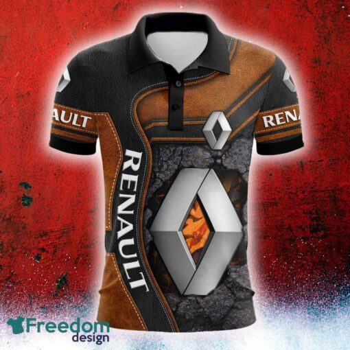 Car Racing Renault Logo Hidden Truck Leather Pattern 3D Polo Shirt - Car Racing Renault Logo Hidden Truck Leather Pattern 3D Polo Shirt