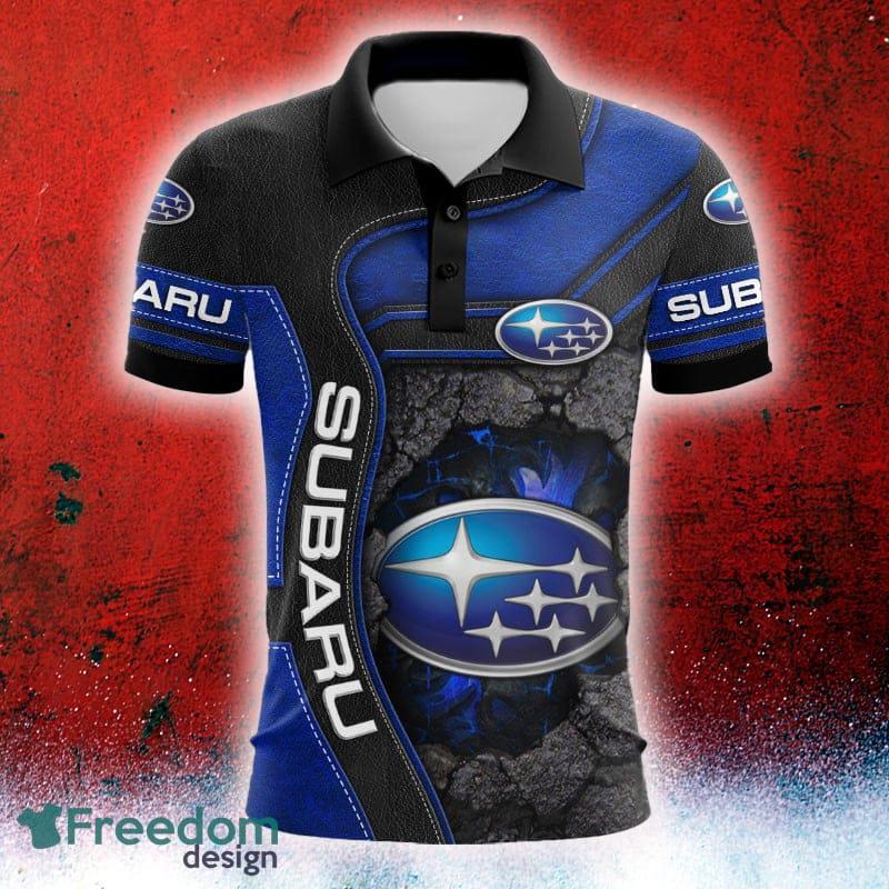 Car Racing Subaru Logo Hidden Truck Leather Pattern 3D Polo Shirt - Car Racing Subaru Logo Hidden Truck Leather Pattern 3D Polo Shirt