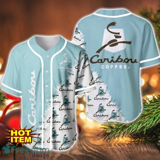 Caribou Coffee Logo Printed Baseball Jersey Shirt For Men And Women Product Photo 1