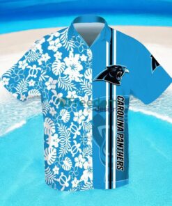 Carolina Panthers 3D Flower Hibiscus Hawaiian Shirt Carolina Panthers 3D Flower Hibiscus Hawaiian Shirt