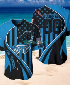 Carolina Panthers Custom Name And Number Slogan Baseball Jersey Shirt
