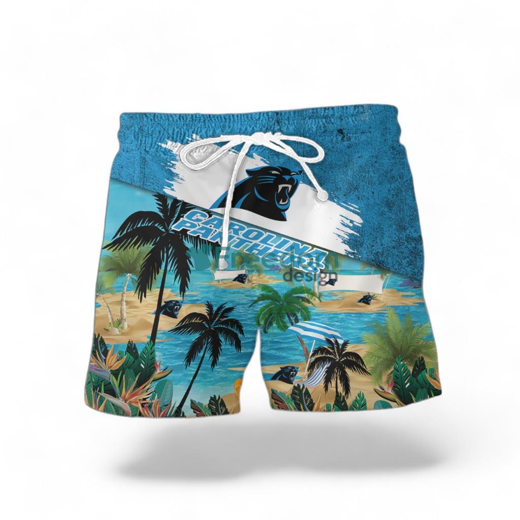 Carolina Panthers Logo Combo Hawaiian Shirt And Short Trending Summer For Fans image Carolina Panthers Logo Combo Hawaiian Shirt And Short Trending Summer For Fans Product Photo 2