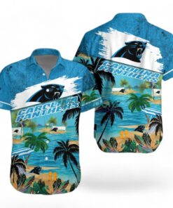 Carolina Panthers Logo Combo Hawaiian Shirt And Short Trending Summer For Fans Carolina Panthers Logo Combo Hawaiian Shirt And Short Trending Summer For Fans