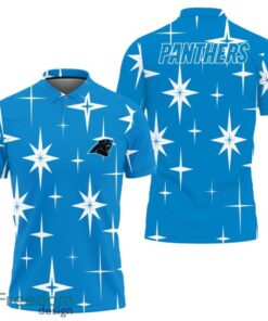 Carolina Panthers Sparkle Pattern Polo Shirt