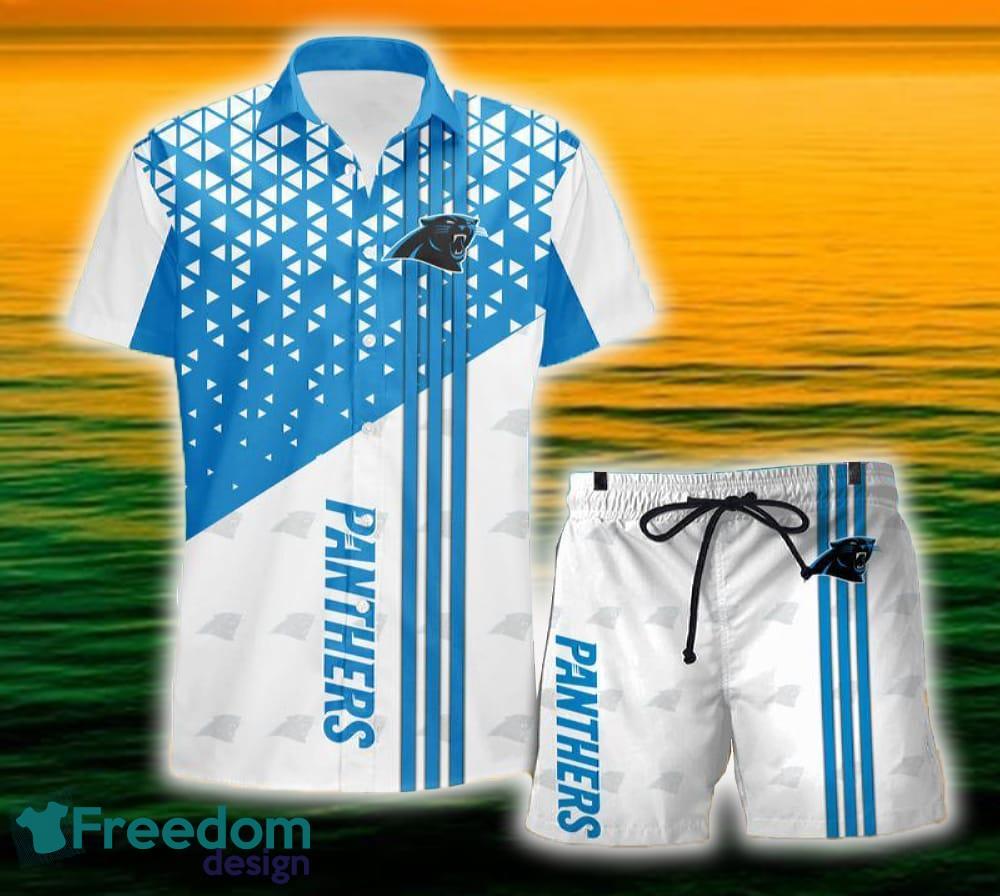 Carolina Panthers Triangle Abstract Pattern Hawaii Shirt and Shorts Summer For Beach Fans image Carolina Panthers Triangle Abstract Pattern Hawaii Shirt and Shorts Summer For Beach Fans - Carolina Panthers Triangle Abstract Pattern Hawaii Shirt and Shorts Summer For Beach Fans