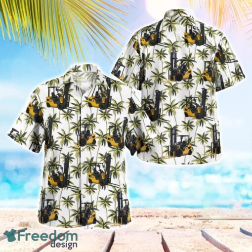 Caterpillar CAT Forklift Truck Hawaiian Shirt Beach Summer Shirt Product Photo 1