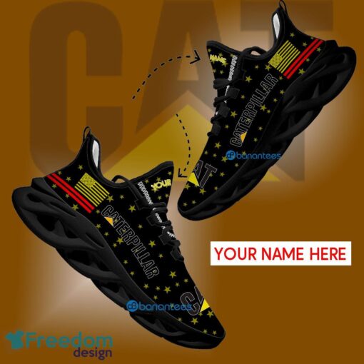 Caterpillar Running Sneaker Effortless Custom Name Gift Max Soul Shoes USA Flag Star New For Fans - Caterpillar Running Shoes New Trending Personalized Photo 1