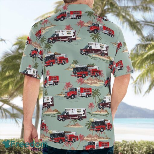 Cecil County, Maryland, Cecilton Volunteer Fire Company Tropical 3D Hawaiian Shirt Gift For Summer Product Photo 2