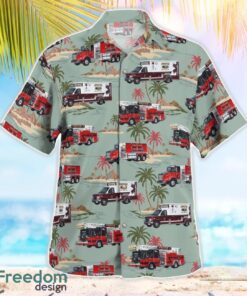 Cecil County, Maryland, Cecilton Volunteer Fire Company Tropical 3D Hawaiian Shirt Gift For Summer Product Photo 3