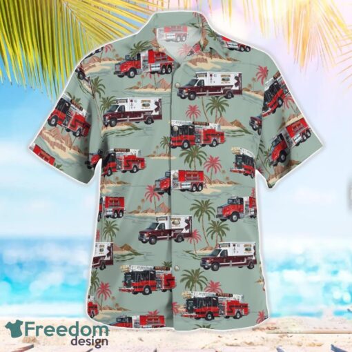 Cecil County, Maryland, Cecilton Volunteer Fire Company Tropical 3D Hawaiian Shirt Gift For Summer Product Photo 3