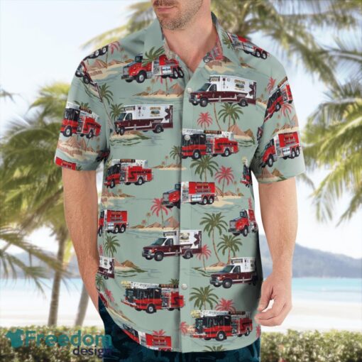 Cecil County, Maryland, Cecilton Volunteer Fire Company Tropical 3D Hawaiian Shirt Gift For Summer Product Photo 4