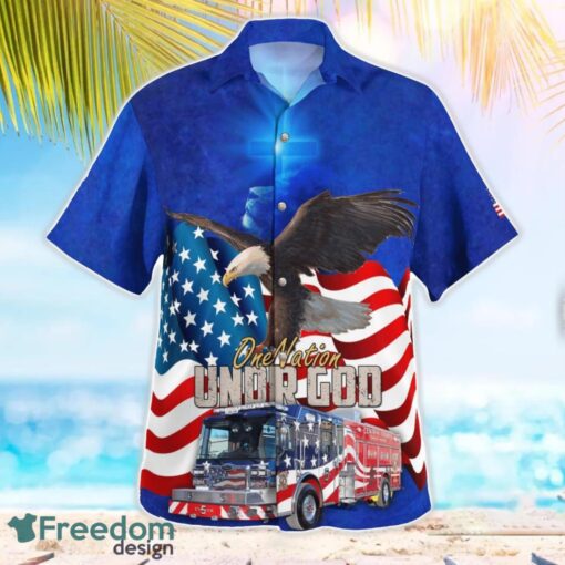 Central County Fire & Rescue 3D Summer Aloha Hawaiian Shirt Product Photo 3