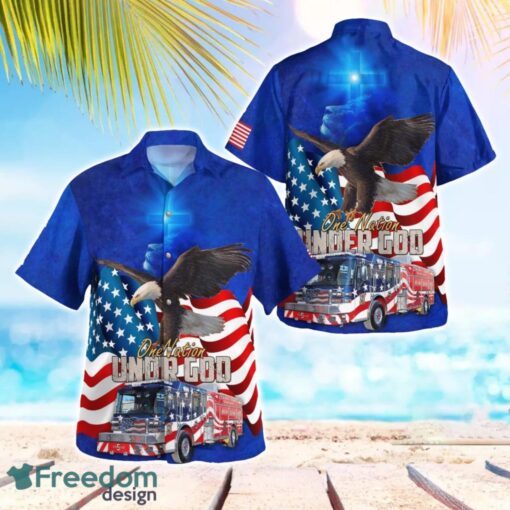 Central County Fire & Rescue 3D Summer Aloha Hawaiian Shirt Product Photo 1