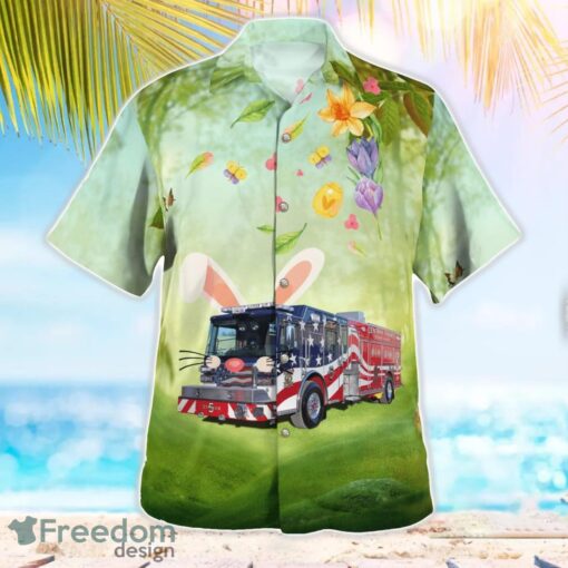 Central County Fire Truck, Easter Hawaiian Shirt Beach Summer Shirt Product Photo 3