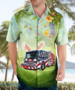 Central County Fire Truck, Easter Hawaiian Shirt Beach Summer Shirt Product Photo 4