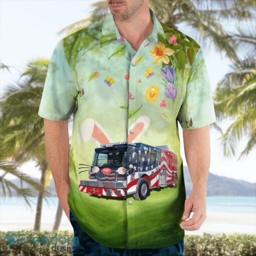 Central County Fire Truck, Easter Hawaiian Shirt Beach Summer Shirt Product Photo 4