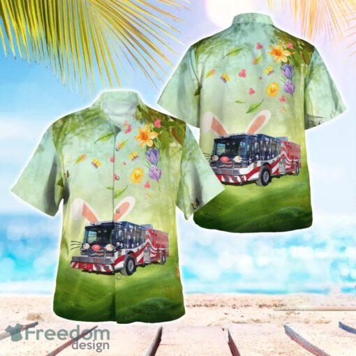 Central County Fire Truck, Easter Hawaiian Shirt Beach Summer Shirt Product Photo 1