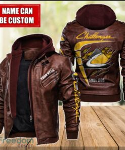 Challenger 2D Leather Jacket For Men Custom Name Special Gift Ideas Product Photo 2