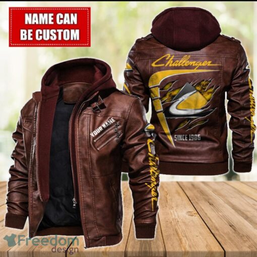 Challenger 2D Leather Jacket For Men Custom Name Special Gift Ideas Product Photo 2