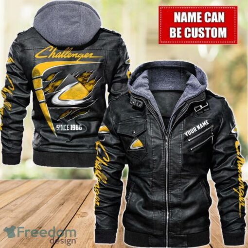 Challenger 2D Leather Jacket For Men Custom Name Special Gift Ideas Product Photo 1