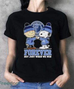 Charlie Brown And Snoopy Memphis Grizzlies Forever Not Just When We Win National Basketball Association Shirt - Ladies T-Shirt