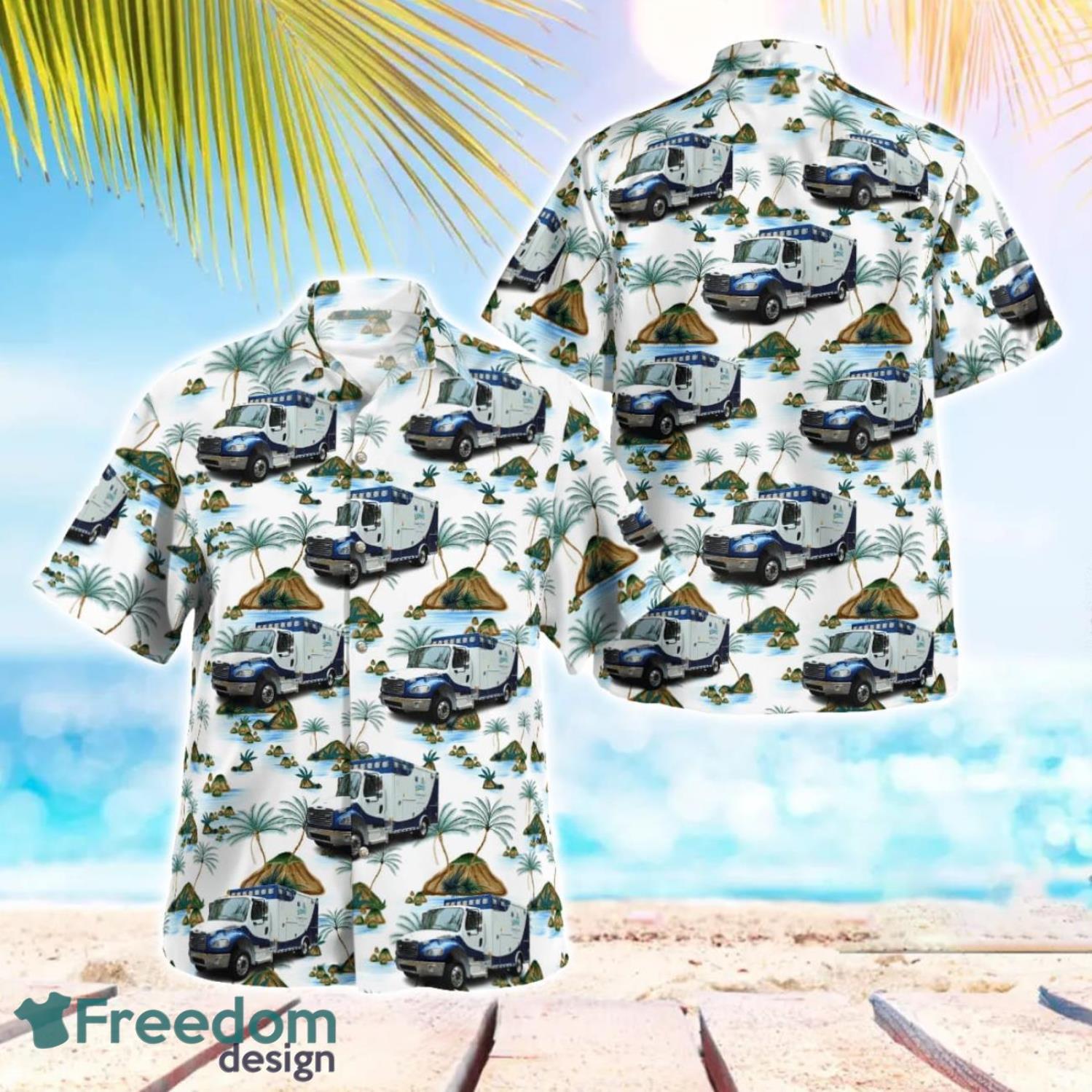 Charlton County EMS, Georgia Beach Hawaiian Shirt image Charlton County EMS, Georgia Beach Hawaiian Shirt Product Photo 1