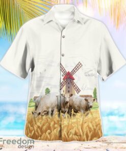 Charolais Cattle Aloha Hawaiian Shirt image Charolais Cattle Aloha Hawaiian Shirt Product Photo 3