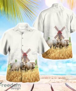 Charolais Cattle Aloha Hawaiian Shirt