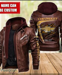 Chevrolet 2D Leather Jacket For Men Custom Name Special Gift Ideas Product Photo 2