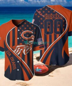 Chicago Bears Custom Name And Number Slogan Baseball Jersey Shirt