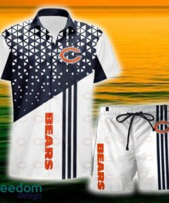 Chicago Bears Triangle Abstract Pattern Hawaii Shirt and Shorts Summer For Beach Fans Chicago Bears Triangle Abstract Pattern Hawaii Shirt and Shorts Summer For Beach Fans