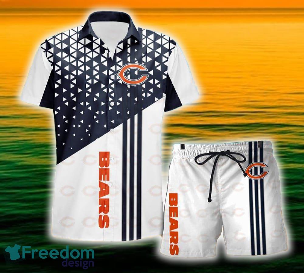 Chicago Bears Triangle Abstract Pattern Hawaii Shirt and Shorts Summer For Beach Fans image Chicago Bears Triangle Abstract Pattern Hawaii Shirt and Shorts Summer For Beach Fans - Chicago Bears Triangle Abstract Pattern Hawaii Shirt and Shorts Summer For Beach Fans