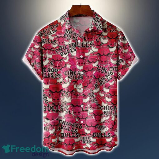 Chicago Bulls Logo All Printed 3D Hawaiian Shirt For Fans NBA Hawaiian Shirt Product Photo 1