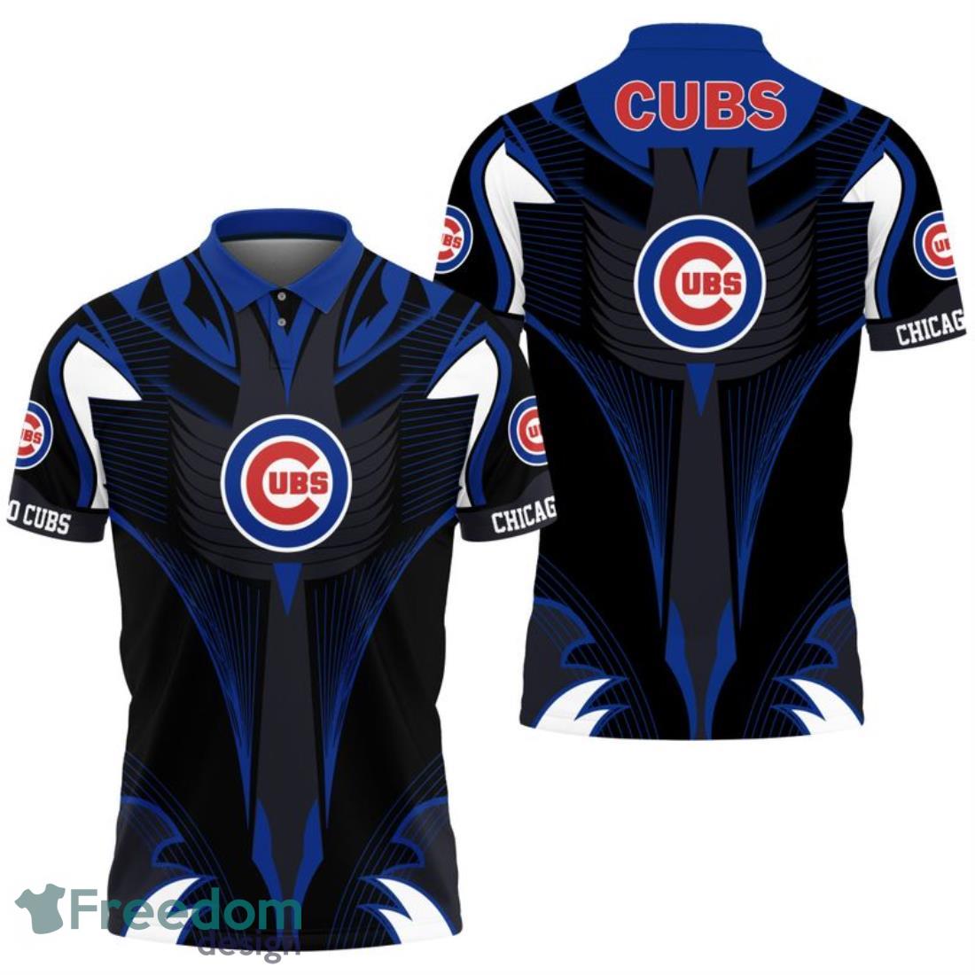 Chicago Cubs Abstract Pattern Polo Shirt image Chicago Cubs Abstract Pattern Polo Shirt Product Photo 1
