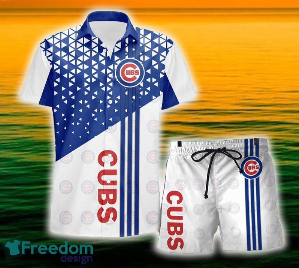 Chicago Cubs Triangle Abstract Pattern Hawaii Shirt and Shorts Summer For Beach Fans image Chicago Cubs Triangle Abstract Pattern Hawaii Shirt and Shorts Summer For Beach Fans - Chicago Cubs Triangle Abstract Pattern Hawaii Shirt and Shorts Summer For Beach Fans
