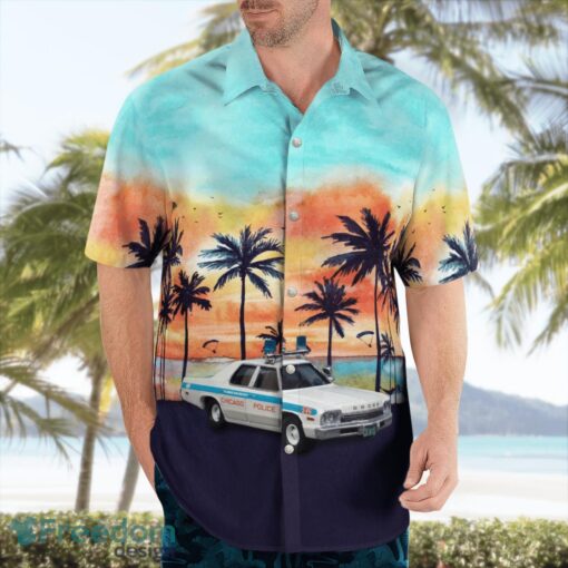 Chicago, Illinois, Chicago Police Department 1974 Dodge Monaco Aloha Hawaiian Shirt Product Photo 3