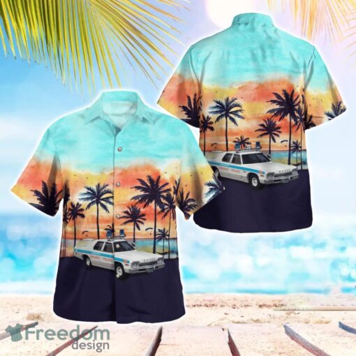 Chicago, Illinois, Chicago Police Department 1974 Dodge Monaco Aloha Hawaiian Shirt Product Photo 1