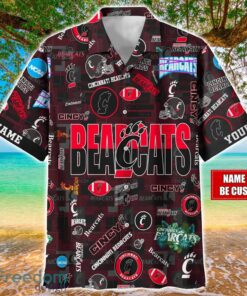 Cincinnati Bearcats Logo Hawaiian Shirt For Fans Trending Beach Shirt Custom Name