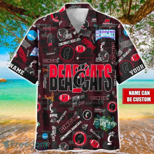 Cincinnati Bearcats Logo Hawaiian Shirt For Fans Trending Beach Shirt Custom Name Product Photo 1