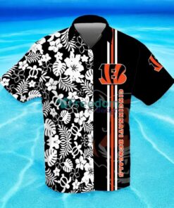 Cincinnati Bengals 3D Flower Hibiscus Hawaiian Shirt