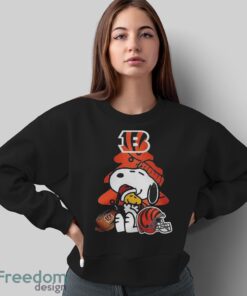 Cincinnati Bengals Funny Peanuts Snoopy Woodstock Bengals Party Ugly Christmas T-Shirt - Sweatshirt