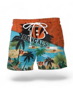 Cincinnati Bengals Logo Combo Hawaiian Shirt And Short Trending Summer For Fans Product Photo 2