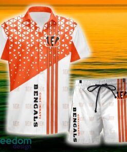 Cincinnati Bengals Triangle Abstract Pattern Hawaii Shirt and Shorts Summer For Beach Fans Cincinnati Bengals Triangle Abstract Pattern Hawaii Shirt and Shorts Summer For Beach Fans