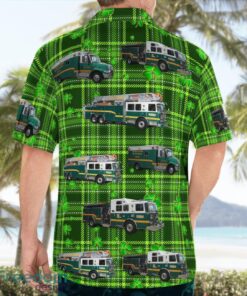 Cincinnati, Ohio, Sycamore Township Fire Department, St Patrick's Day Beach Hawaiian Shirt Product Photo 2