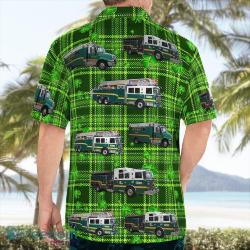 Cincinnati, Ohio, Sycamore Township Fire Department, St Patrick's Day Beach Hawaiian Shirt Product Photo 2