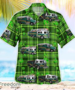 Cincinnati, Ohio, Sycamore Township Fire Department, St Patrick's Day Beach Hawaiian Shirt Product Photo 3