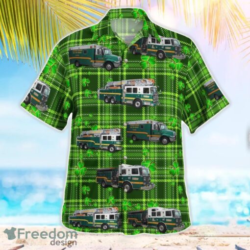 Cincinnati, Ohio, Sycamore Township Fire Department, St Patrick's Day Beach Hawaiian Shirt Product Photo 3