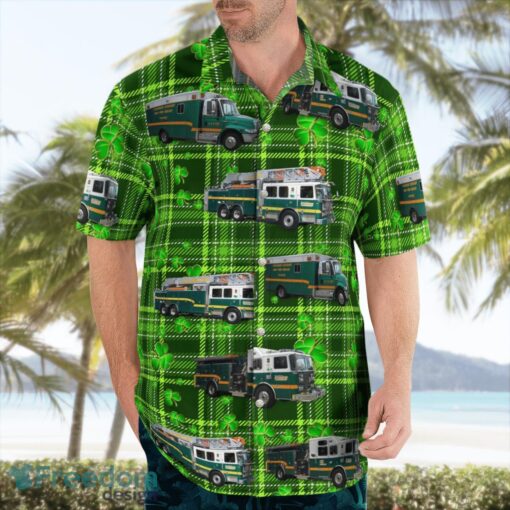 Cincinnati, Ohio, Sycamore Township Fire Department, St Patrick's Day Beach Hawaiian Shirt Product Photo 4