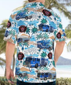 City of Gladstone, Fire-EMS 3D Summer Aloha Hawaiian Shirt Product Photo 2